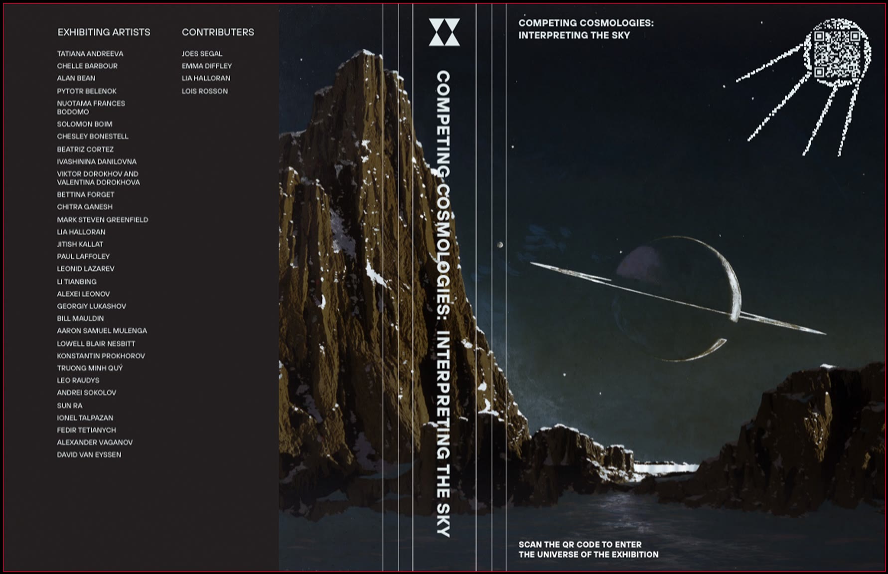 Competing Cosmologies exhibition catalogue cover, the Wende Museum.