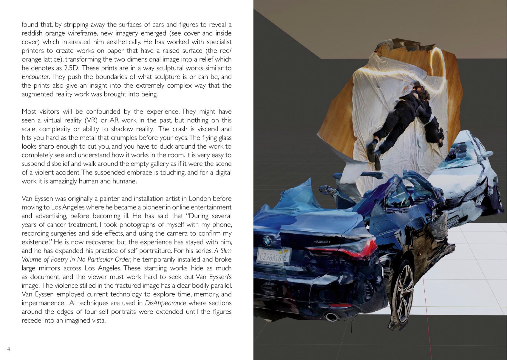 Encounter catalogue — studio assembly and the embrace in AR.
