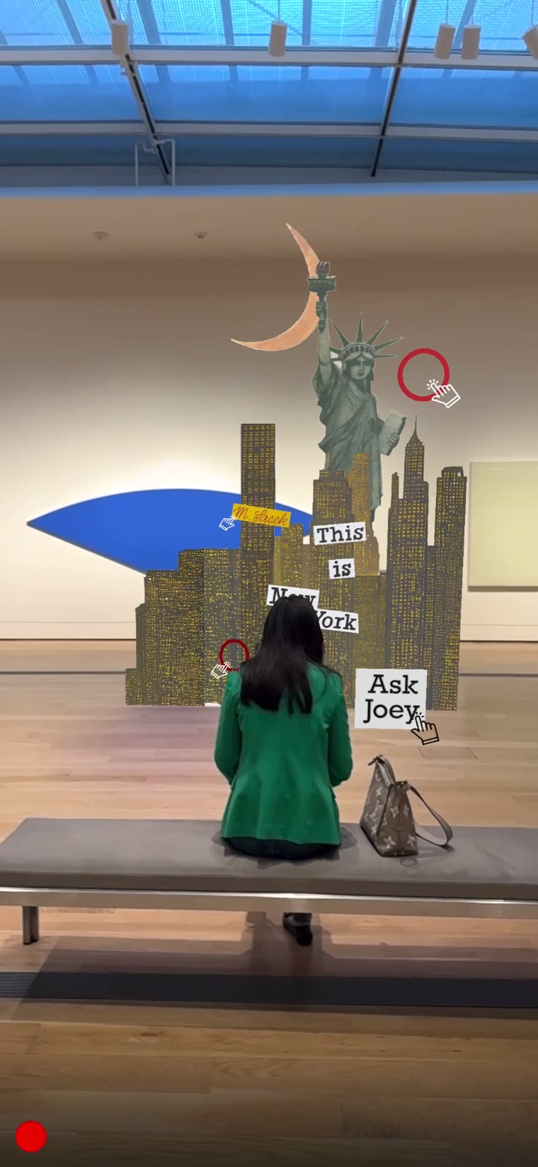 Statue of Liberty and skyline, gallery activation