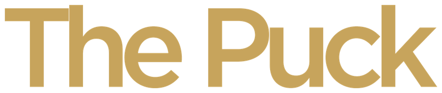 The Puck wordmark in gold — the origin point of the new identity.